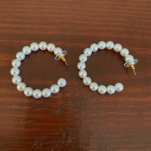 Pearl Hoop Earrings